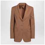 Max Mara Studio Single-breasted jacket in hazelnut colour