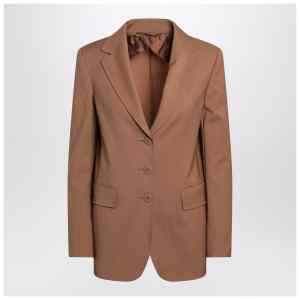 Max Mara Studio Single-breasted jacket in hazelnut colour