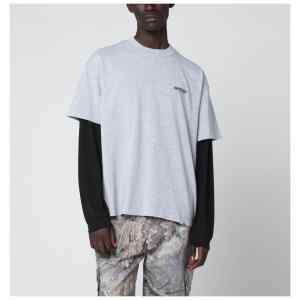 Represent Grey cotton T-shirt with logo