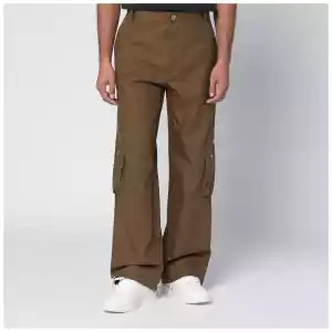 Off White Off-White™ Brown cargo trousers with logo