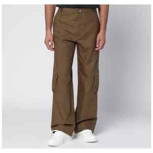 Off-White™ Brown cargo trousers with logo