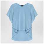 Max Mara Pianoforte Light blue flowy silk blouse