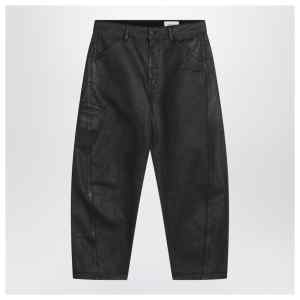 LEMAIRE Shiny brown denim pants