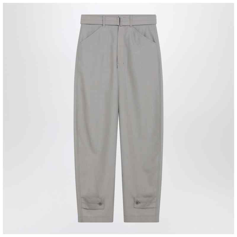 LEMAIRE Taupe trousers with ankle tabs, theFeinheit