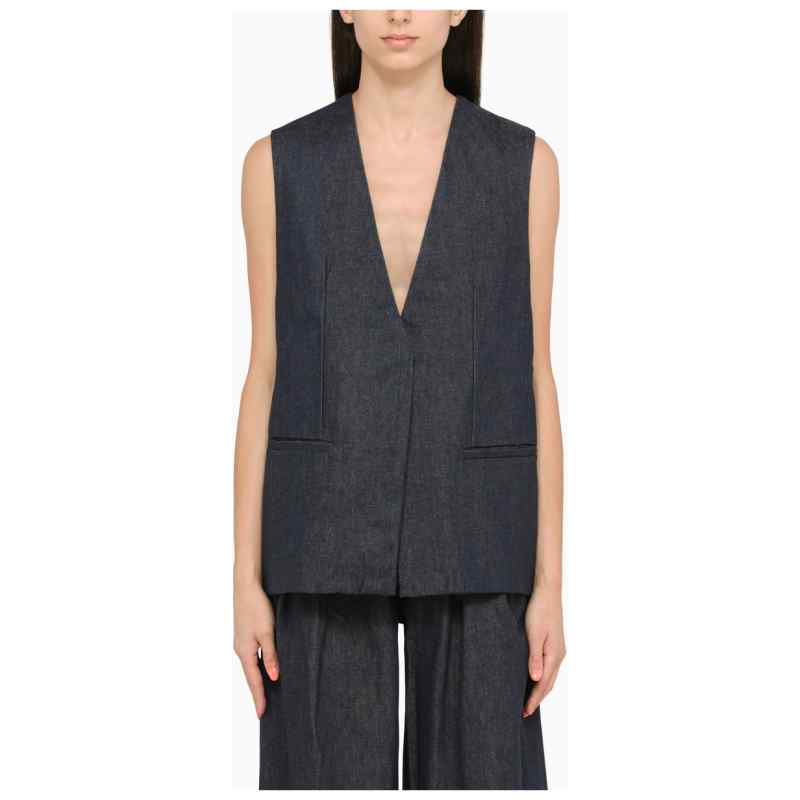 AMIRI Blue cotton waistcoat AMIRI Blue cotton waistcoat, theFeinheit