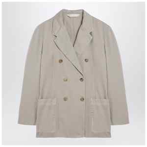 Palm Angels Beige double-breasted cotton jacket