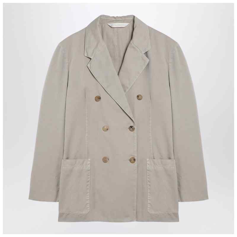 Palm Angels Beige double-breasted cotton jacket, theFeinheit
