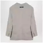 Palm Angels Beige double-breasted cotton jacket