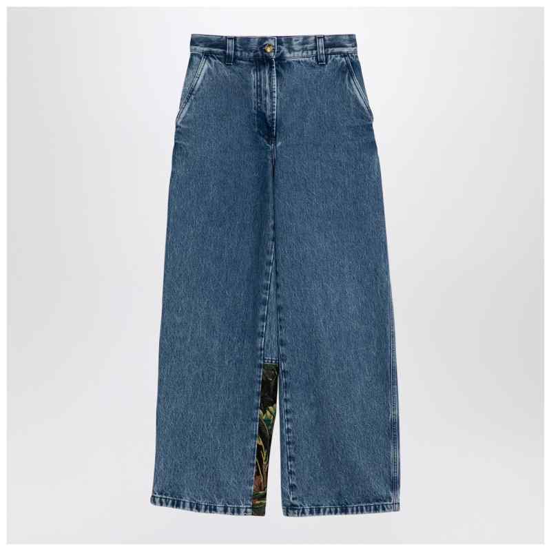 Palm Angels Baggy jeans with jungle insert, theFeinheit