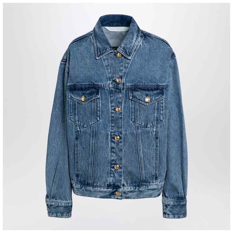 Palm Angels Denim jacket with jungle insert, theFeinheit
