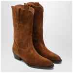 Paris Texas Hilda boots in Cognac suede