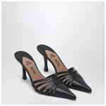 Paris Texas Black leather mule Nadia