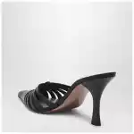 Paris Texas Black leather mule Nadia