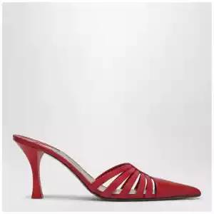 Paris Texas Red leather mule Nadia