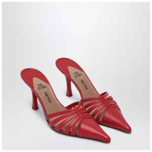 Paris Texas Red leather mule Nadia