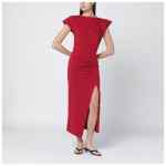 ISABEL MARANT Long cherry-coloured Nadela jersey dress