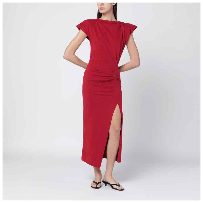 ISABEL MARANT Long cherry-coloured Nadela jersey dress, theFeinheit