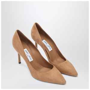 Jimmy Choo Romy 85 pumps in toffee colour suede
