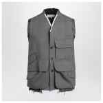 Maison Margiela Vest Work in Progress grey in wool