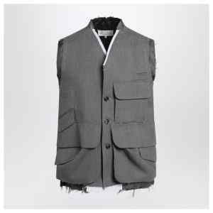 Maison Margiela Vest Work in Progress grey in wool