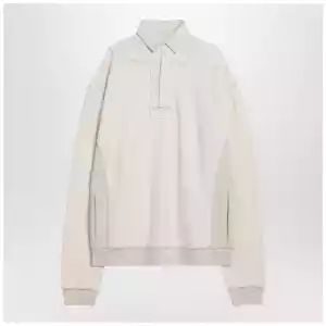 Maison Margiela Distressed-effect ecru sweatshirt