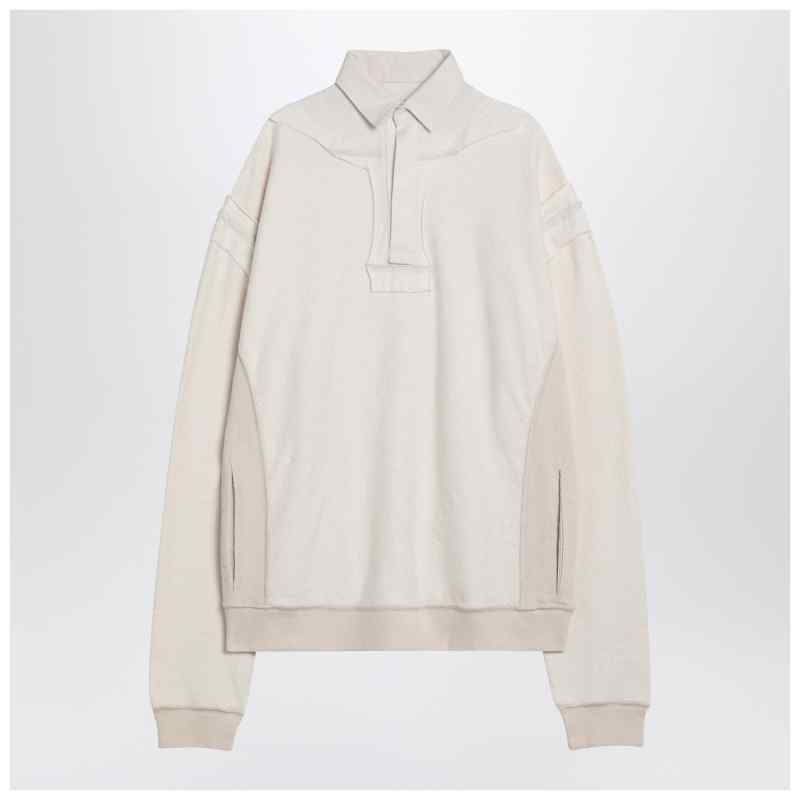 Maison Margiela Distressed-effect ecru sweatshirt Maison Margiela Distressed-effect ecru sweatshirt, theFeinheit
