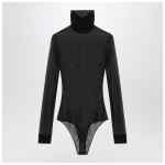 Maison Margiela Black semi-transparent turtleneck body