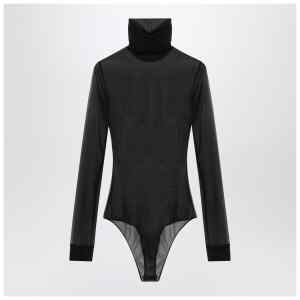 Maison Margiela Black semi-transparent turtleneck body