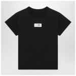 MM6 Maison Margiela Black T-shirt with Numeric Signature patch