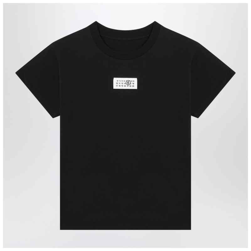 MM6 Maison Margiela Black T-shirt with Numeric Signature patch, theFeinheit