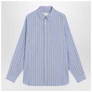 Maison Margiela Light blue striped cotton shirt