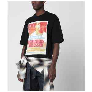 Magliano X D2 Black T-shirt with logo print