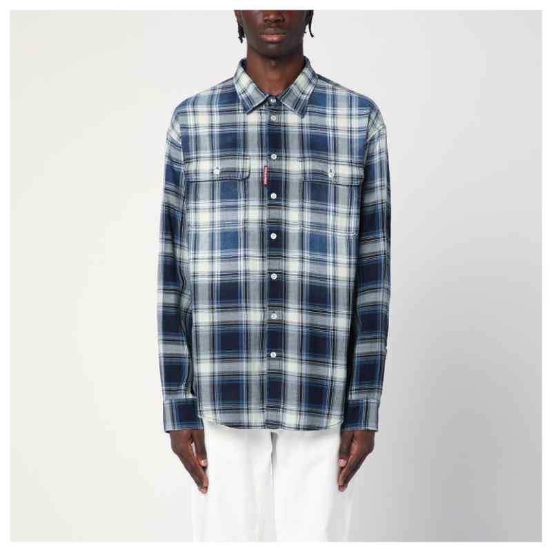 Dsquared2 Blue shirt Check pattern Dsquared2 Blue shirt Check pattern, theFeinheit