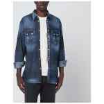 Dsquared2 Dan shirt in washed blue denim