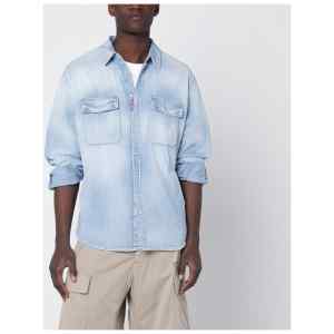 Dsquared2 Light blue washed denim shirt