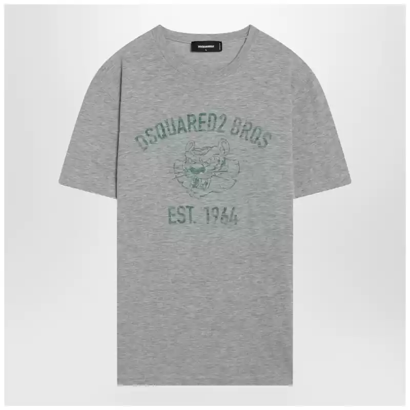 Dsquared2 Grey mélange T-shirt with logo print