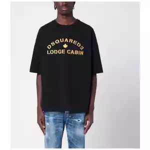 Dsquared2 Black cotton T-shirt with logo