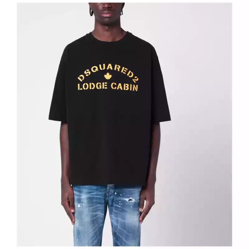 Dsquared2 Black cotton T-shirt with logo