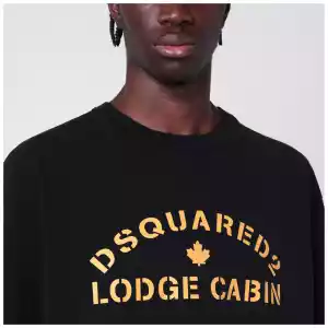 Dsquared2 Black cotton T-shirt with logo