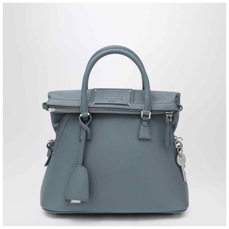 Maison Margiela 5AC classique mini bag in blue-grey, theFeinheit