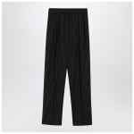 Max Mara Black pinstriped wool trousers