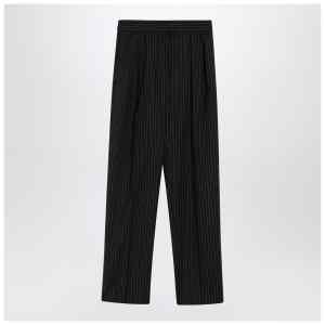 Max Mara Black pinstriped wool trousers