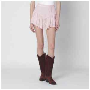 ISABEL MARANT Zoelia light pink shorts with embroidery