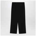 MM6 Maison Margiela Black wool-blend trousers with staples