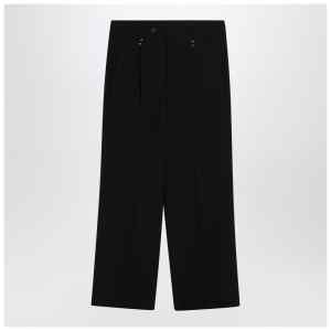 MM6 Maison Margiela Black wool-blend trousers with staples