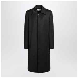 MM6 Maison Margiela Black wool-blend coat