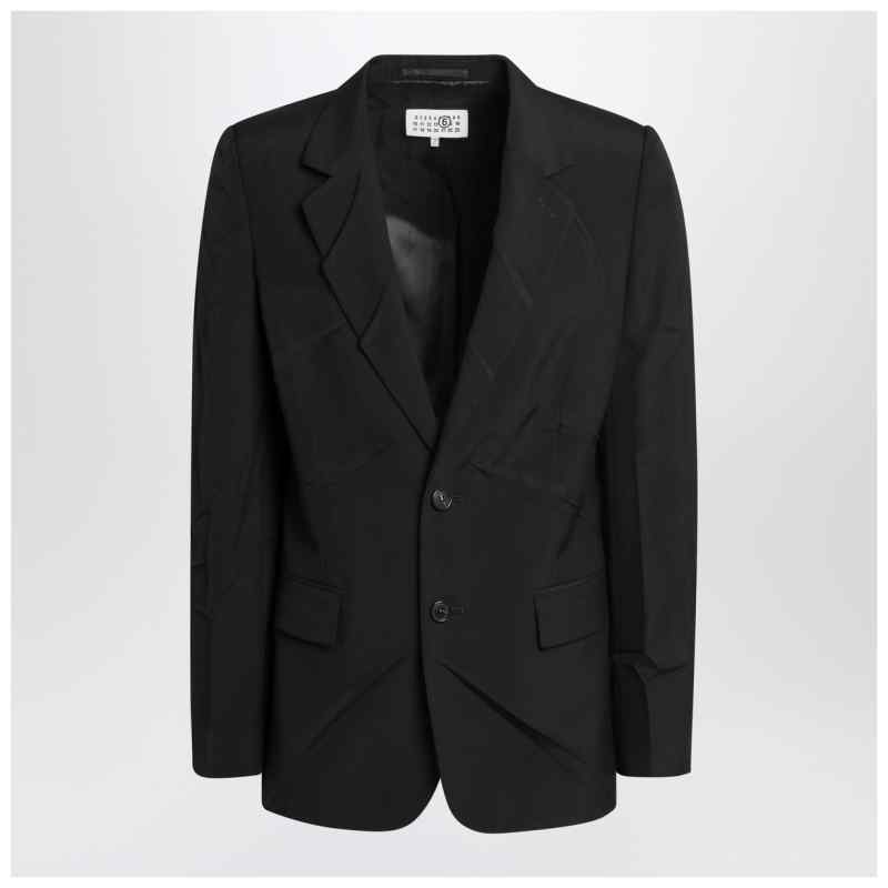MM6 Maison Margiela Black wool-blend jacket MM6 Maison Margiela Black wool-blend jacket, theFeinheit