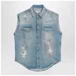 MM6 Maison Margiela Faded blue vest with rips