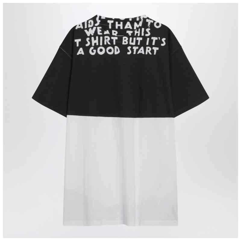 MM6 Maison Margiela White/black cotton AIDS T-shirt, theFeinheit