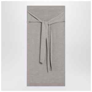 LEMAIRE Taupe trompe-l''oeil skirt in wool blend